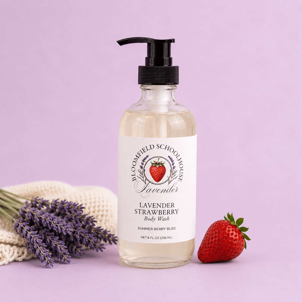 Lavender Strawberry Body Wash by Bloomfield Schoolhouse Lavender
