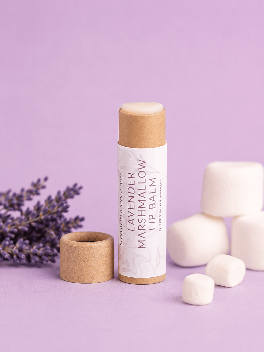 Lavender Marshmallow Lip Balm by Bloomfield Schoolhouse Lavender