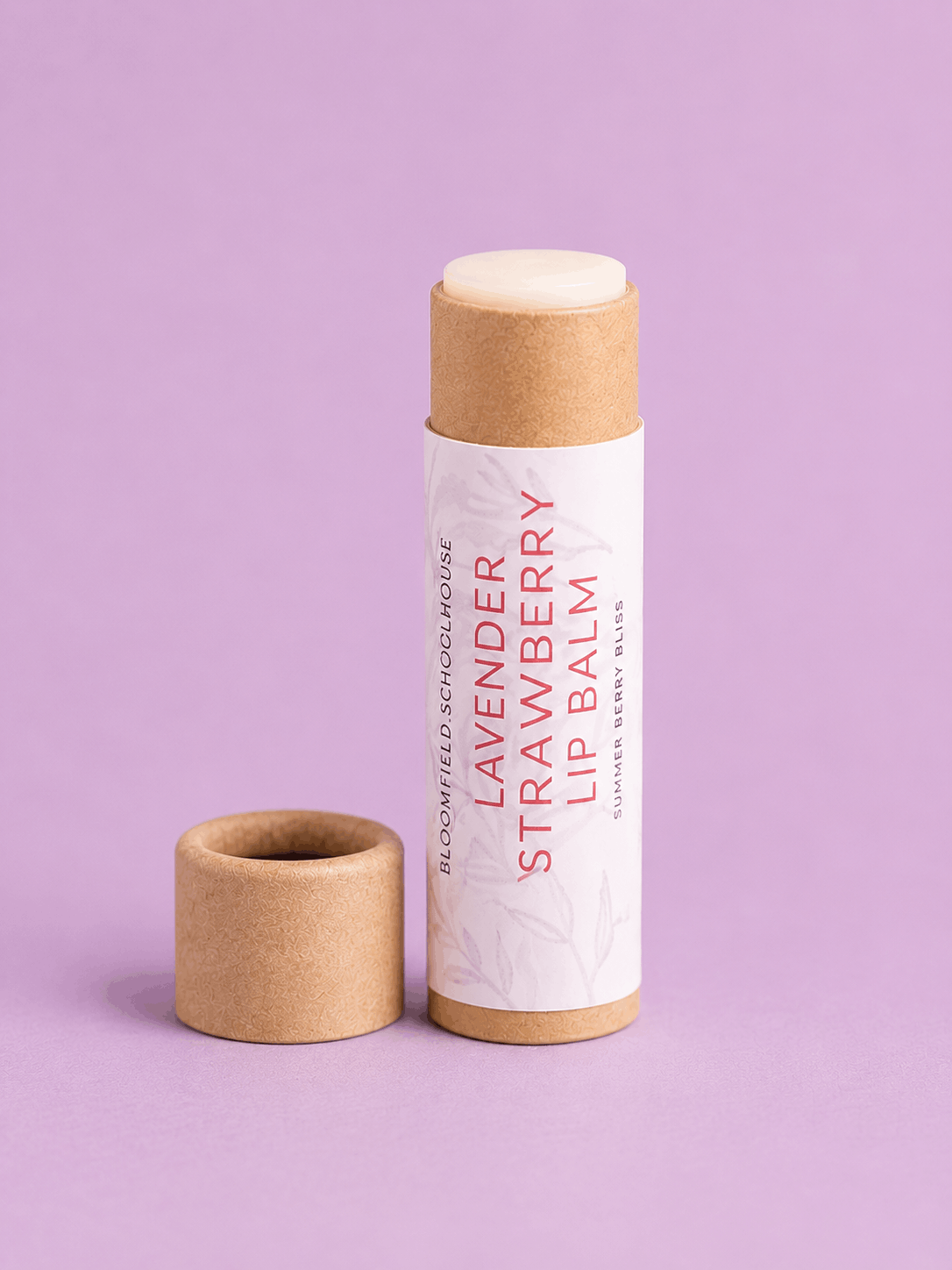 Lavender Strawberry Lip Balm by Bloomfield Schoolhouse Lavender